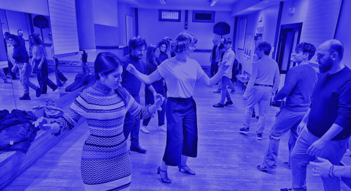 A photo of a Balboa Club dancing class