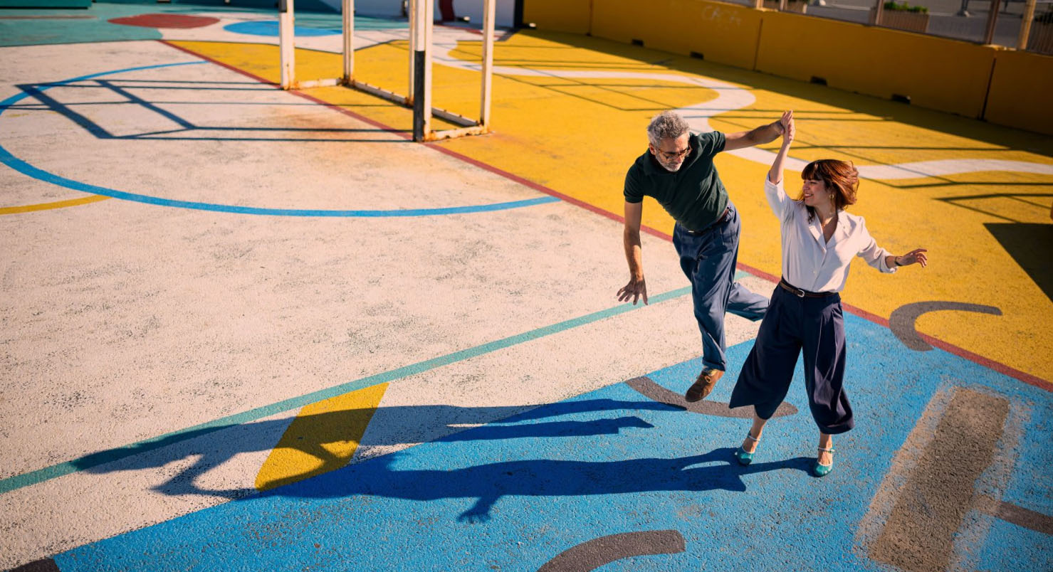 A photo of Lucía and Javi dancing