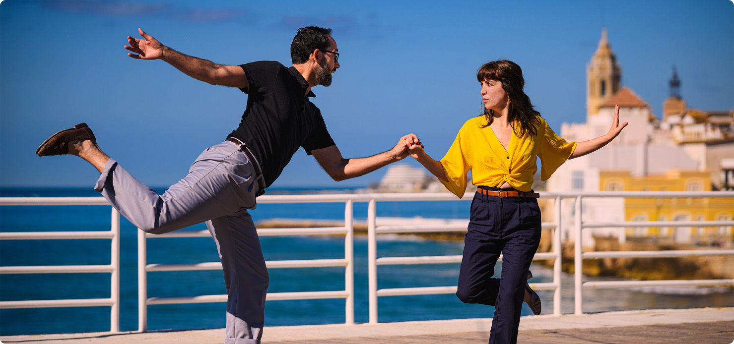 A photo of Valentina and Vasu dancing